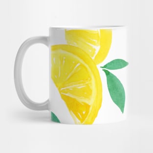 Watercolor lemons yellow Mug